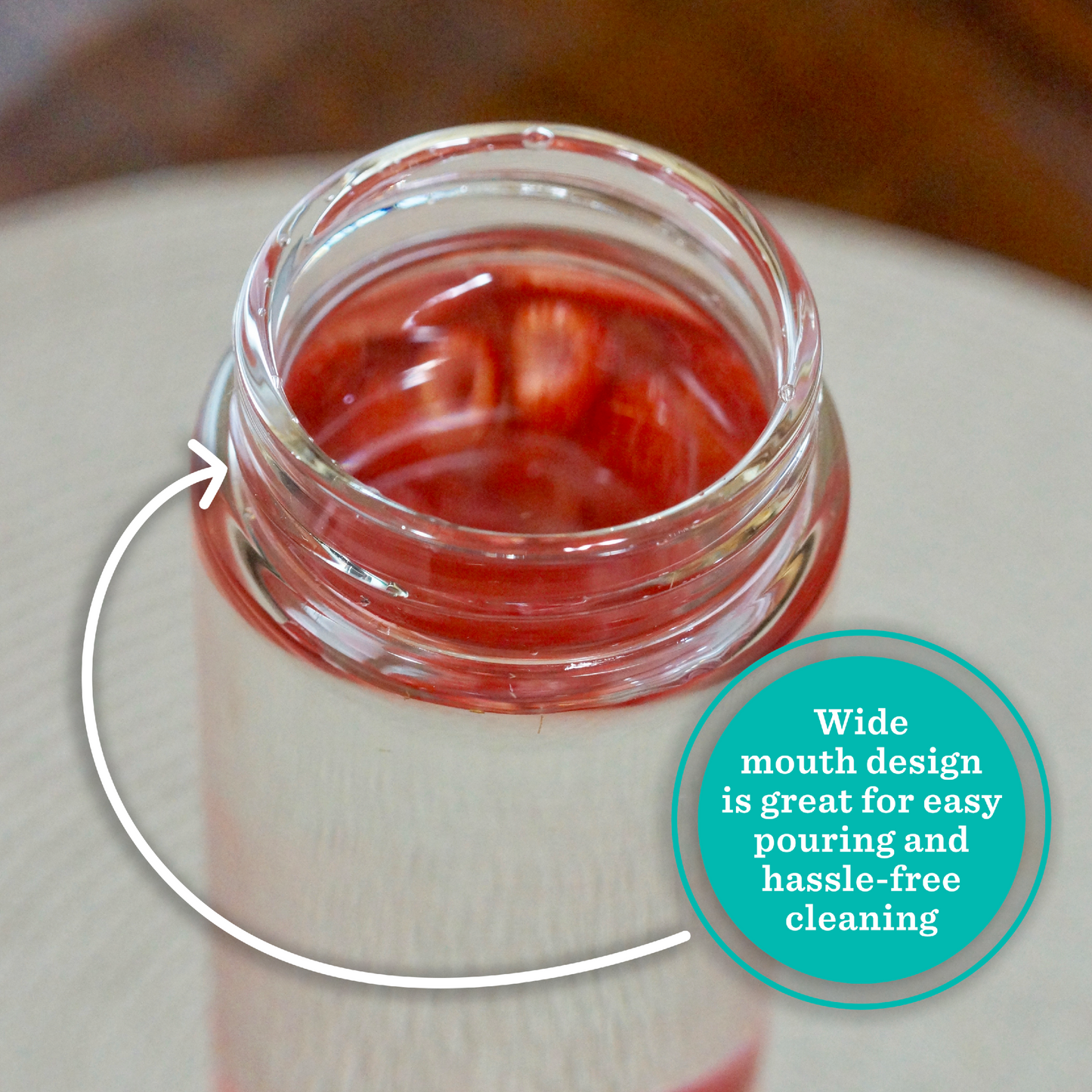 Skinny Series Wide Mouth Glass Bottles Set w/ Stainless Steel Lids, 10 oz