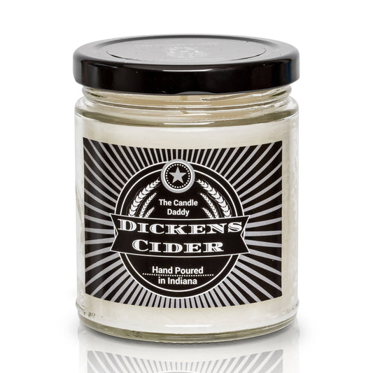Dickens Cider- Apple Bourbon Cider Scented Jar Candle- 6 Ounce- 40 Hour Burn
