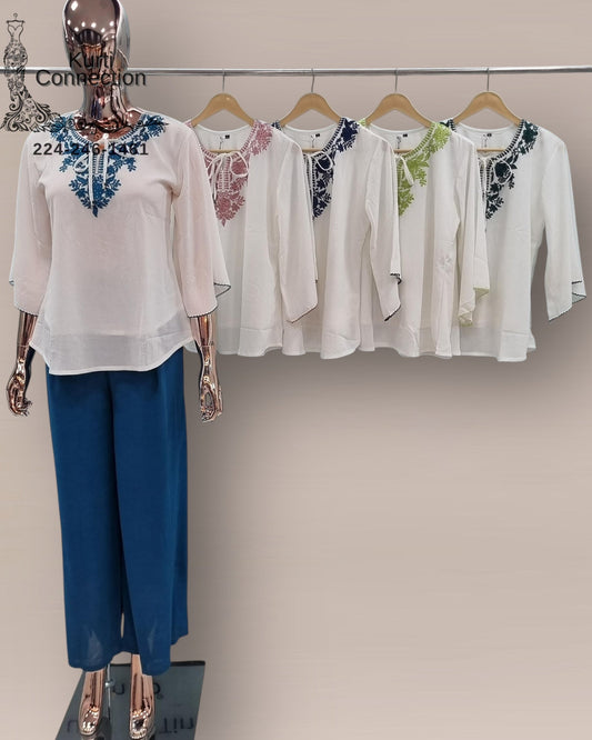 Co-ord set / chiffon top with pant