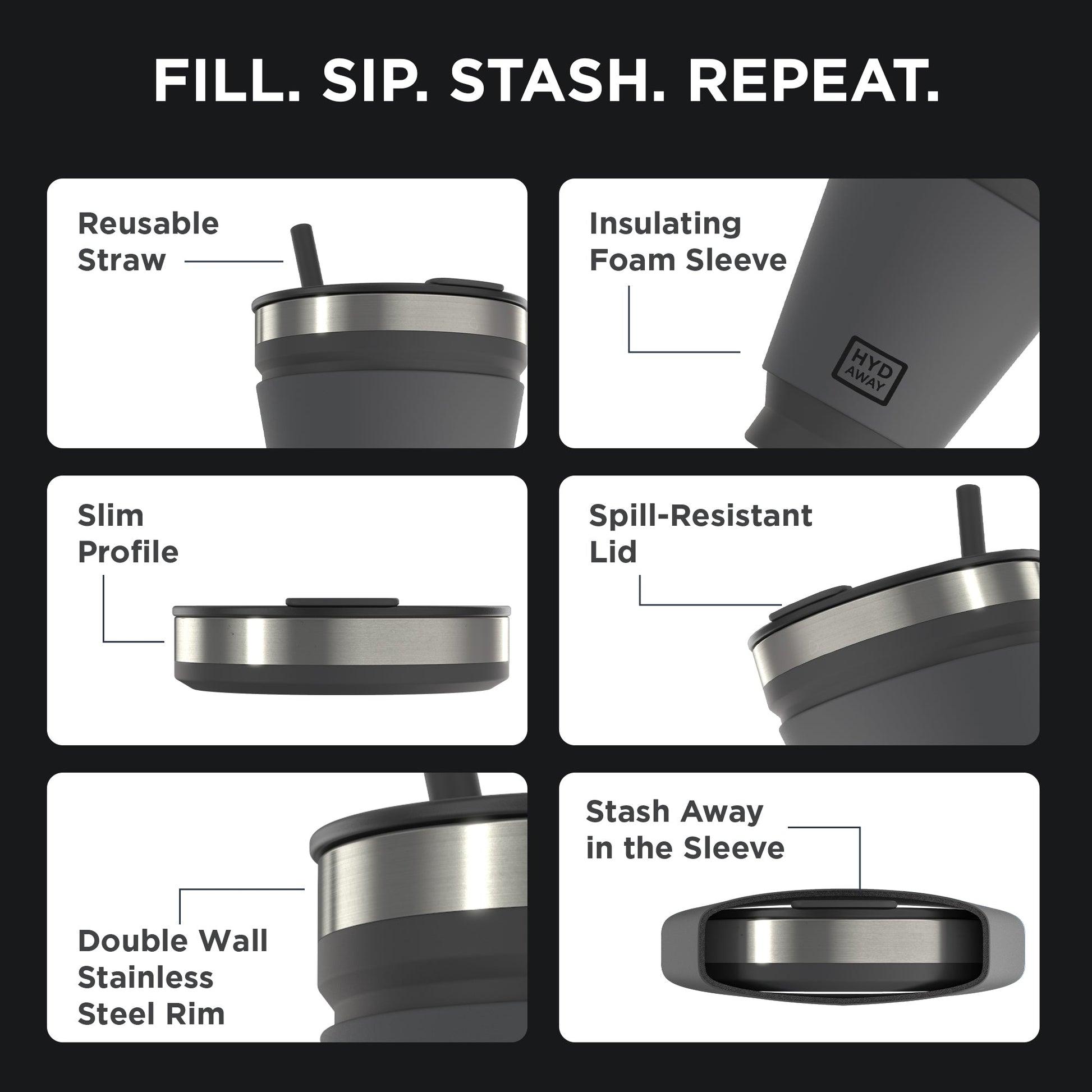 Collapsible Insulated Drink Tumbler - Concordia Style Boutique