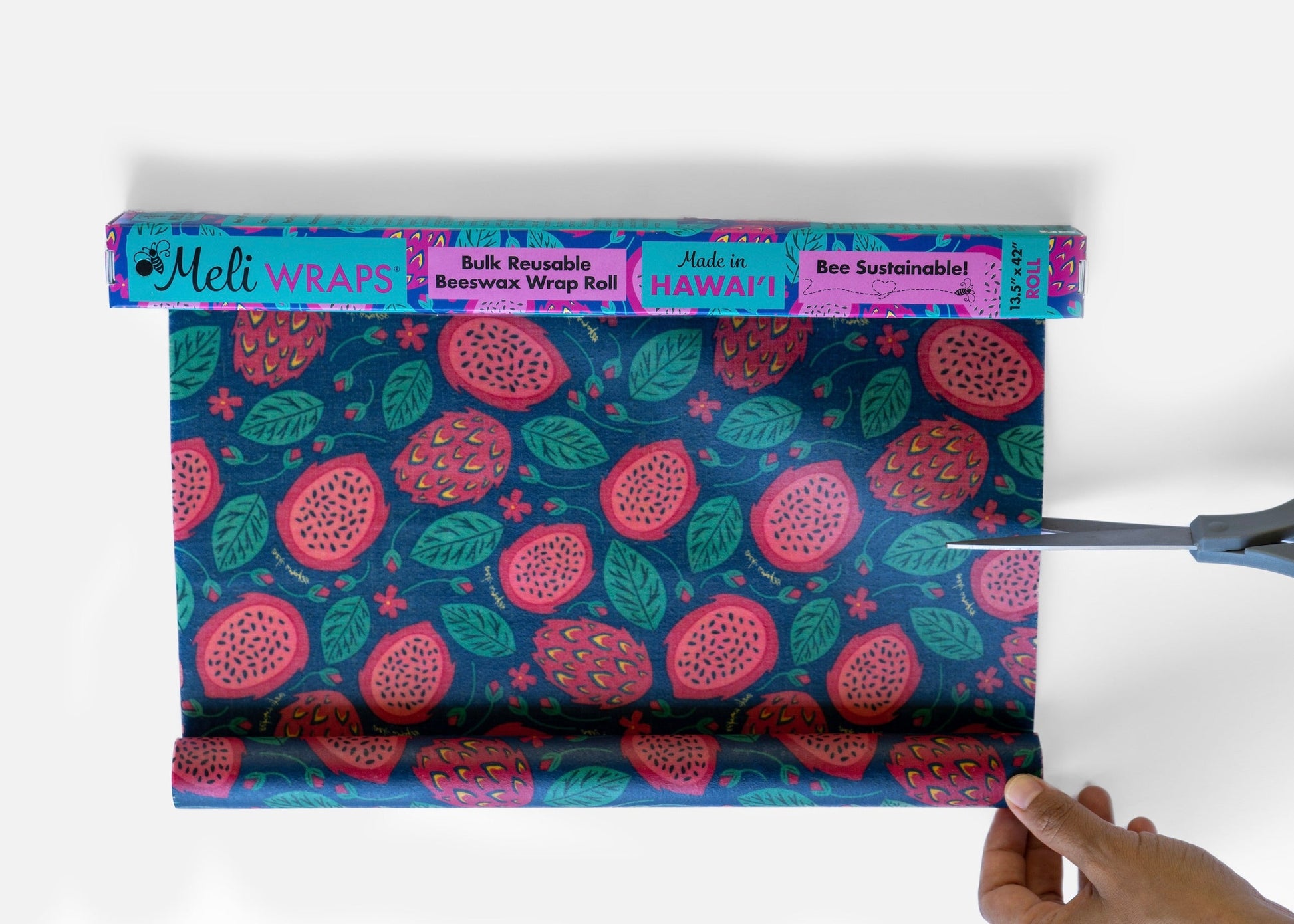 Beeswax Wrap Bulk Roll - Dragonfruit Print - Concordia Style Boutique