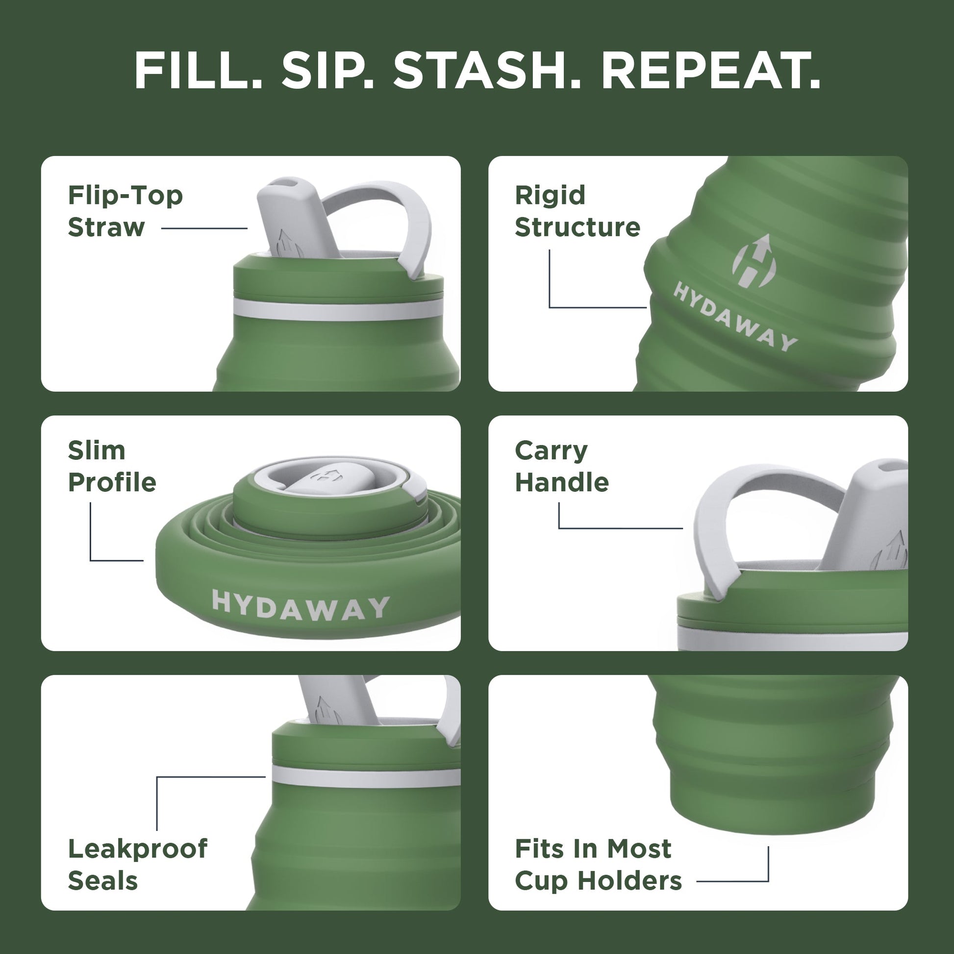 Collapsible Water Bottle | 25oz - Concordia Style Boutique