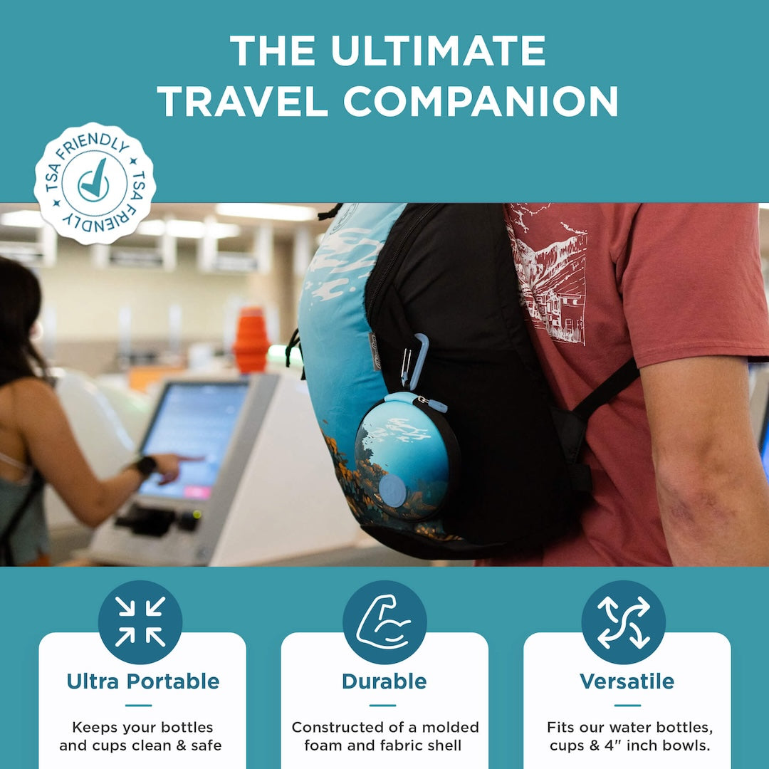 Collapsible Water Bottle Travel Case - Bottle not included - Concordia Style Boutique