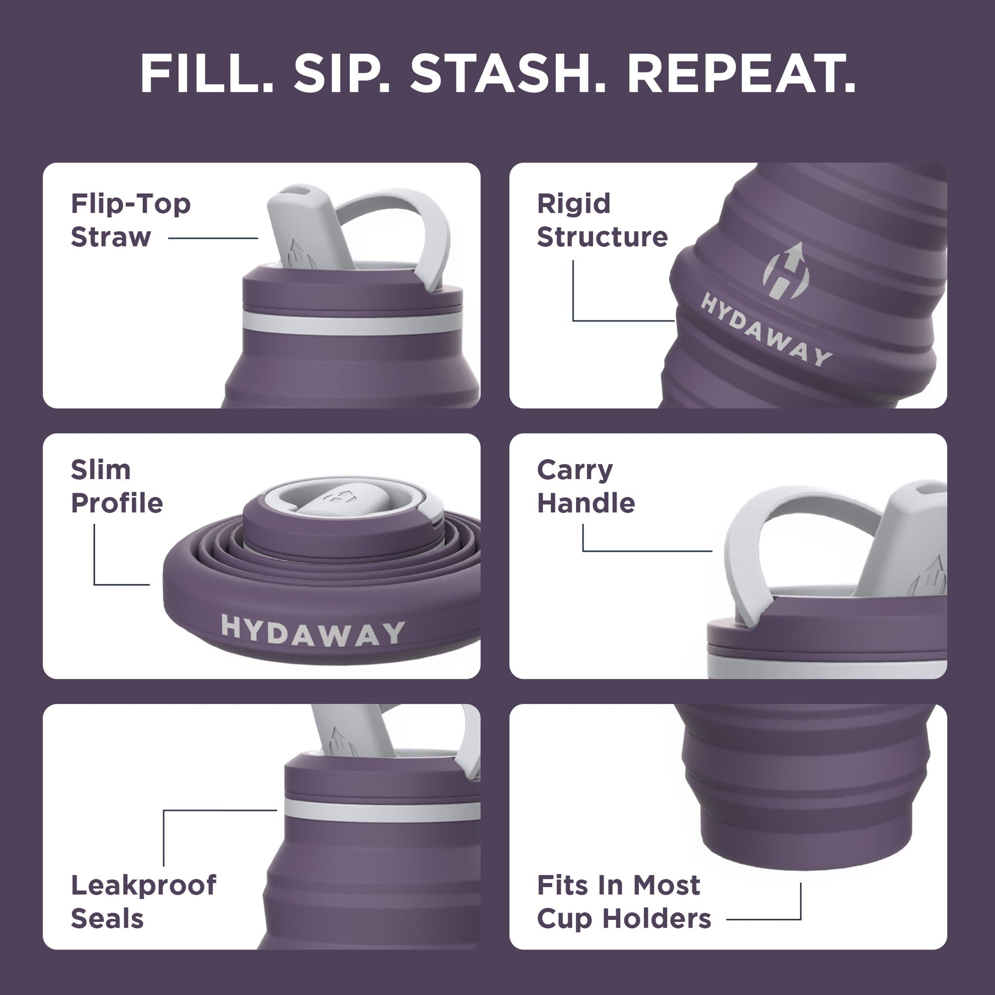 Collapsible Water Bottle | 25oz - Concordia Style Boutique