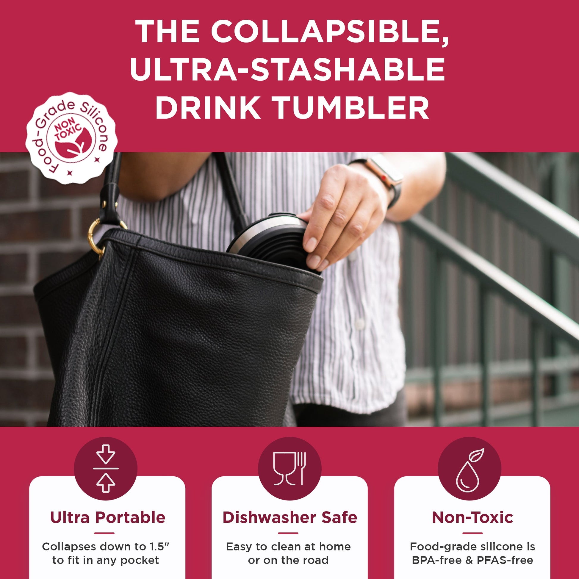 Collapsible Insulated Drink Tumbler - Concordia Style Boutique