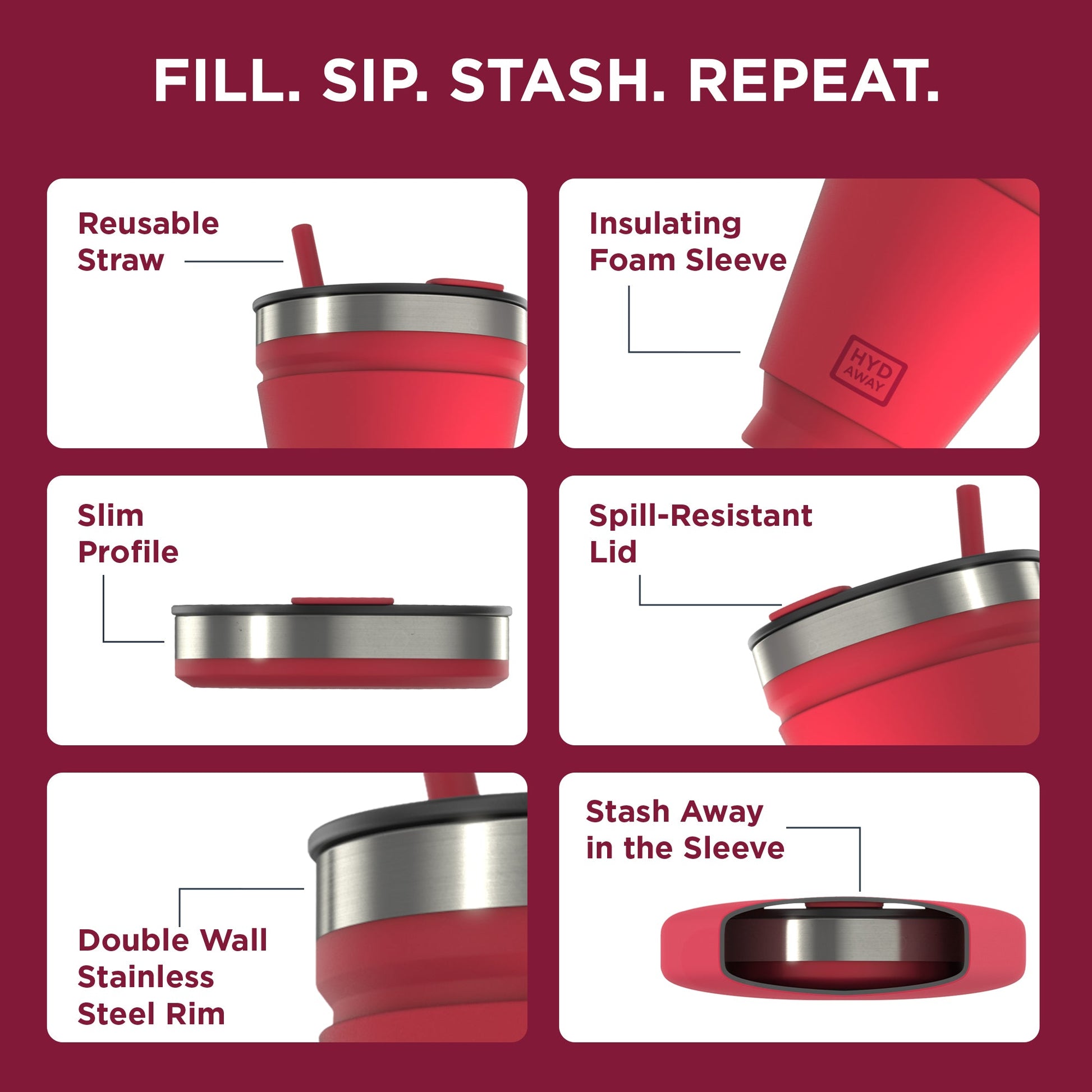 Collapsible Insulated Drink Tumbler - Concordia Style Boutique