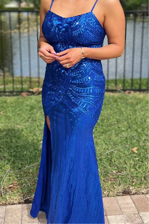 Royal Blue gala gown -clearance - Concordia Style Boutique