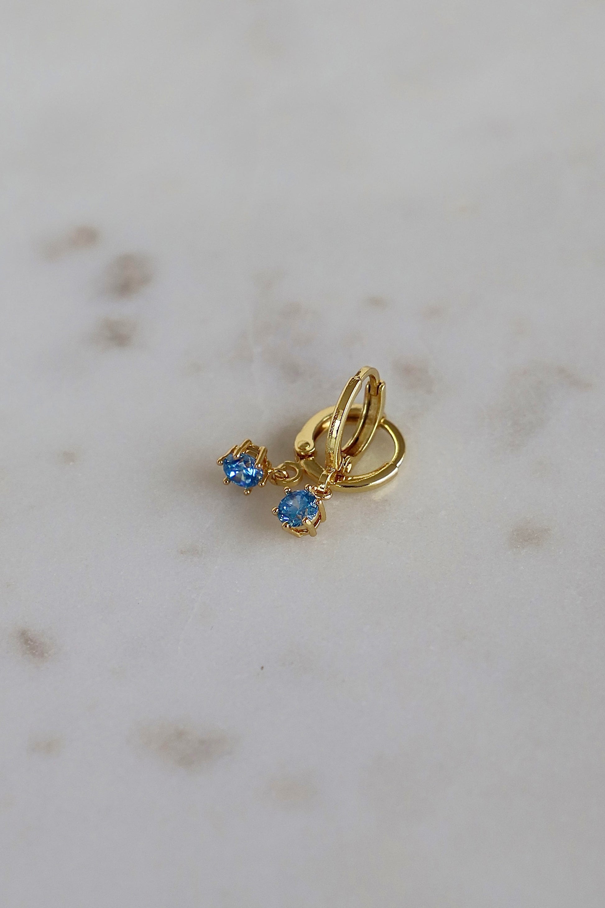 ROUND BIRTHSTONE HUGGIES - Concordia Style Boutique