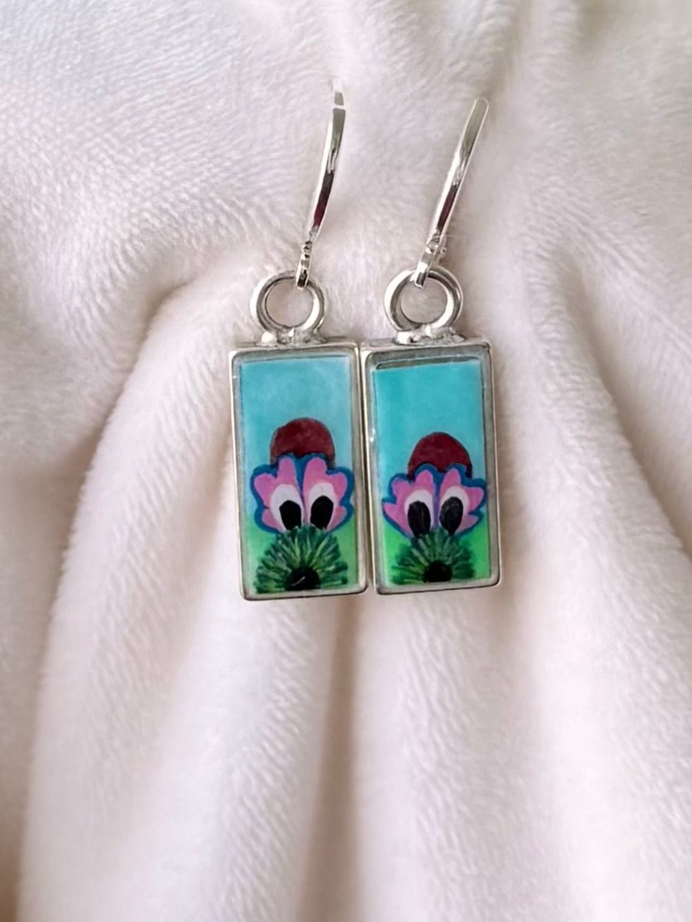 Hand-Painted Peeking Phanatic Earrings | Pretty Weird