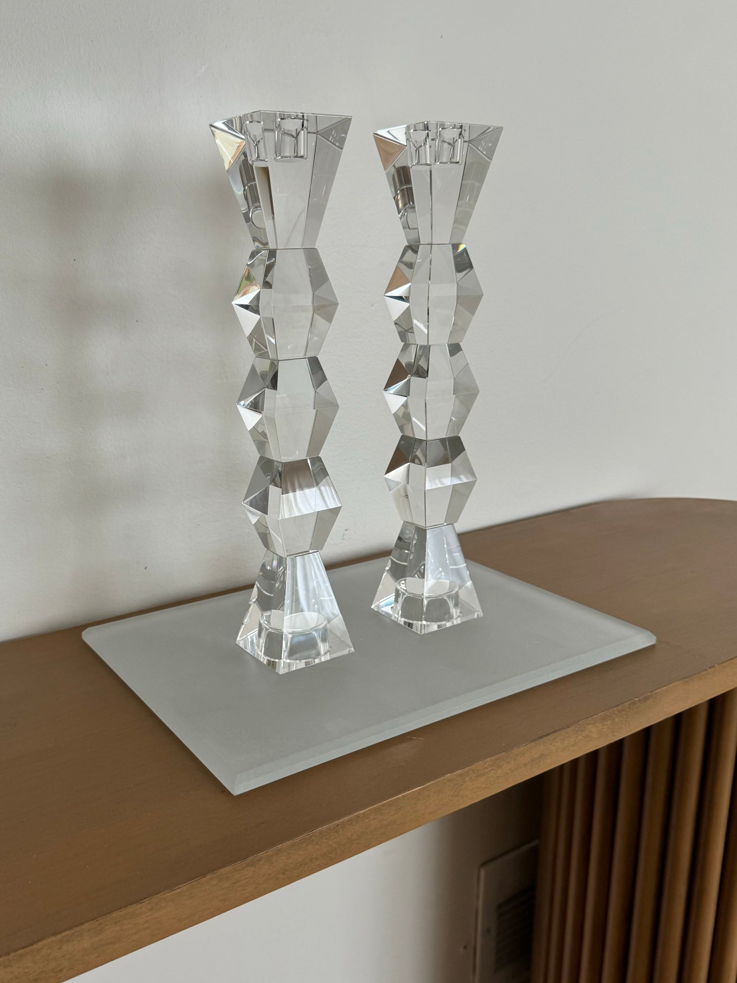 14” Rhombus Tealight Compatible Candlesticks