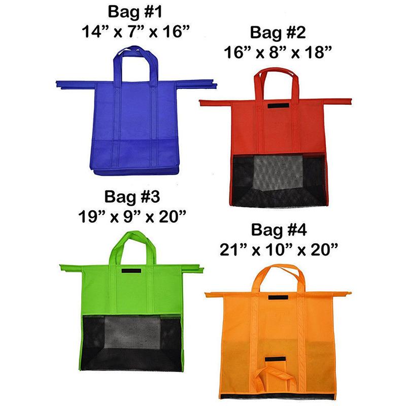 Eco-friendly Foldable Reusable Tote / Supermarket Bags - 4pcs/set - Premium tote from Concordia Style Boutique - Just $43.10! Shop now at Concordia Style Boutique