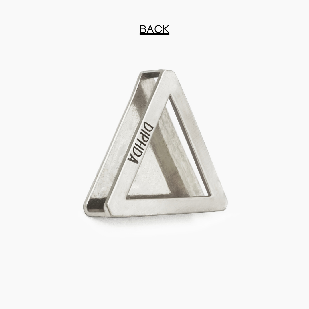 Tiger Eye Triangle Crystal Charm – Gold or Silver | DIPHDA
