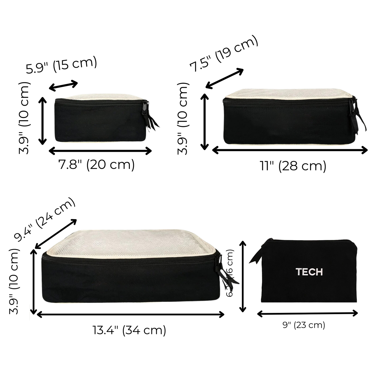 BA Travel Set, 8-pack Black - Concordia Style Boutique