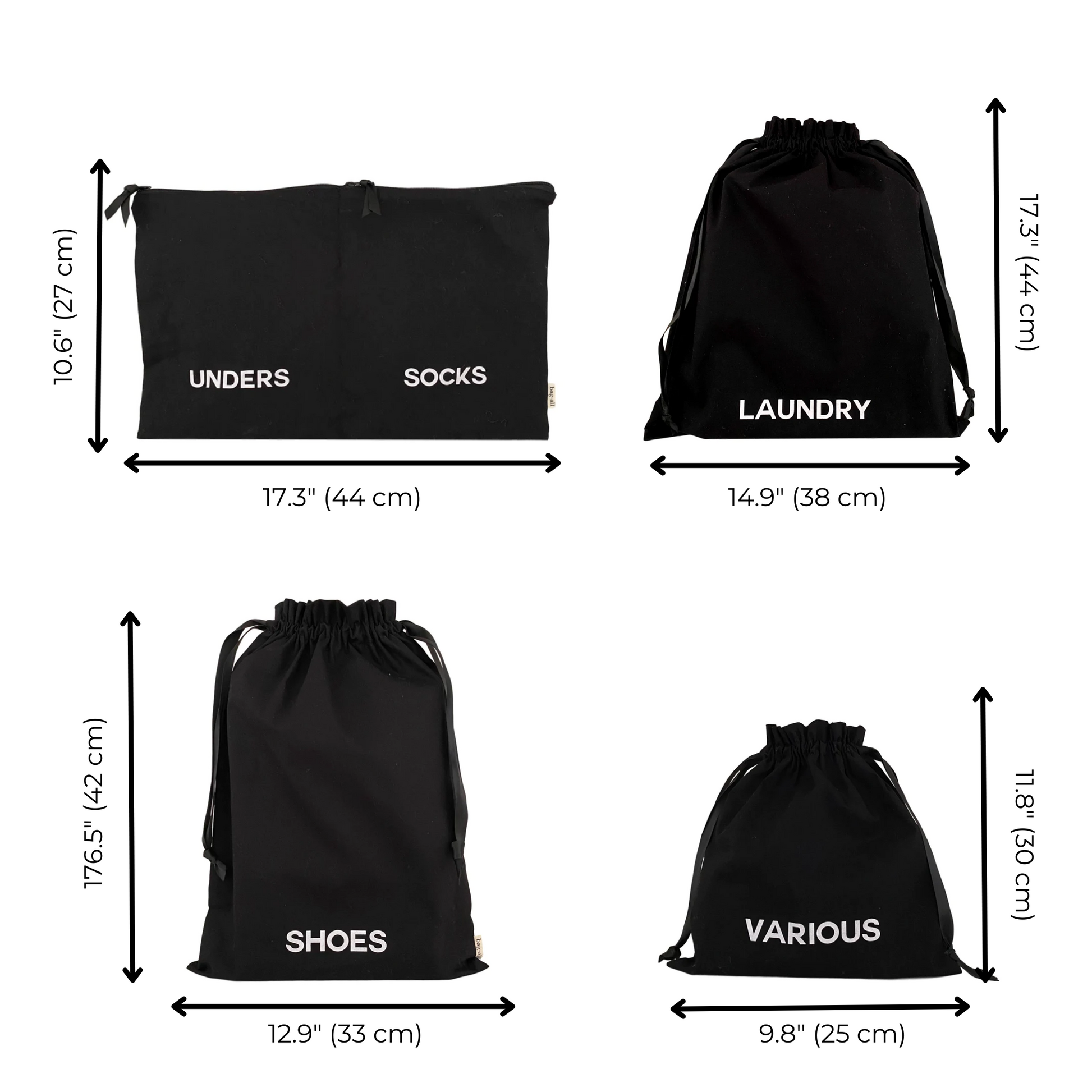BA Travel Set, 8-pack Black - Concordia Style Boutique