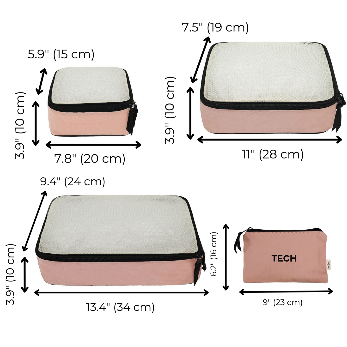 BA Travel Set, 8-pack Pink/Blush - Concordia Style Boutique