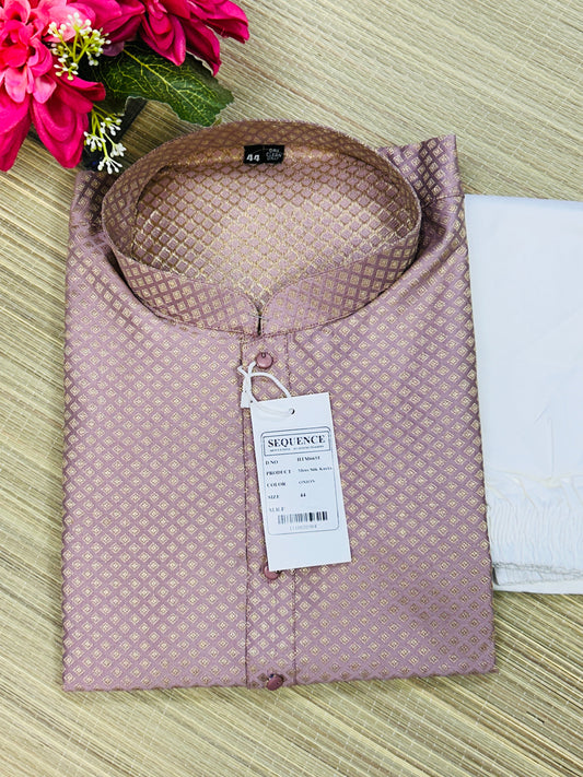 Champagne pink men’s kurta set