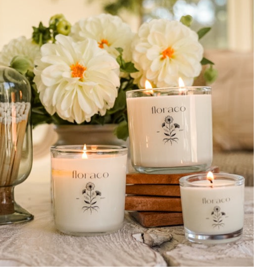 Candle Floraco: Cedarwood, Sandalwood, Iris and Cardamom
