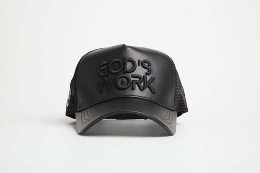 God's Work- Asphalt Leather / Signature Series Snap-back - Concordia Style Boutique
