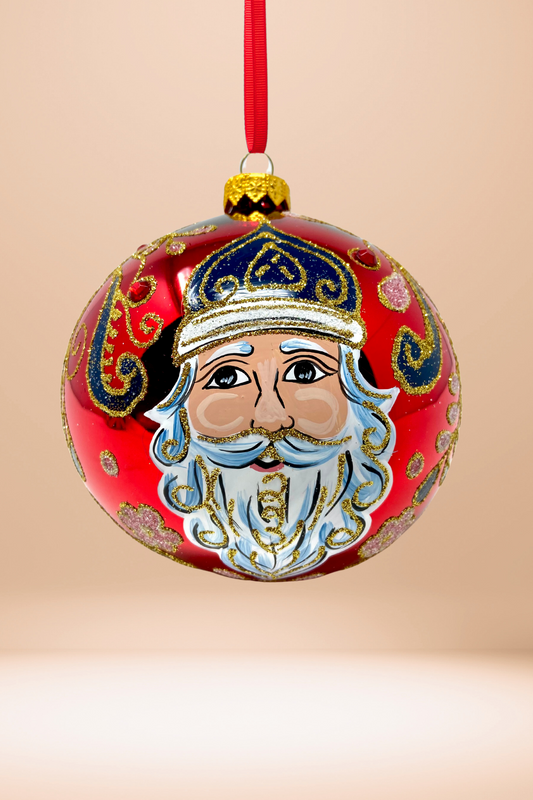 Beefeater Santa Glass Christmas Bauble