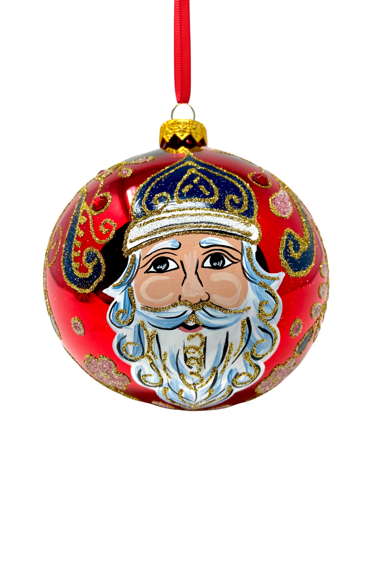Beefeater Santa Glass Christmas Bauble