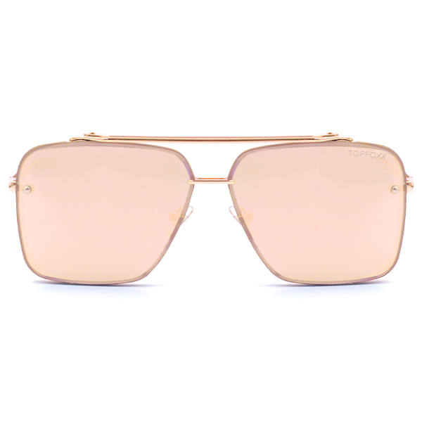 Bella -Tangle Free- Rose Gold Oversized Squared Aviators