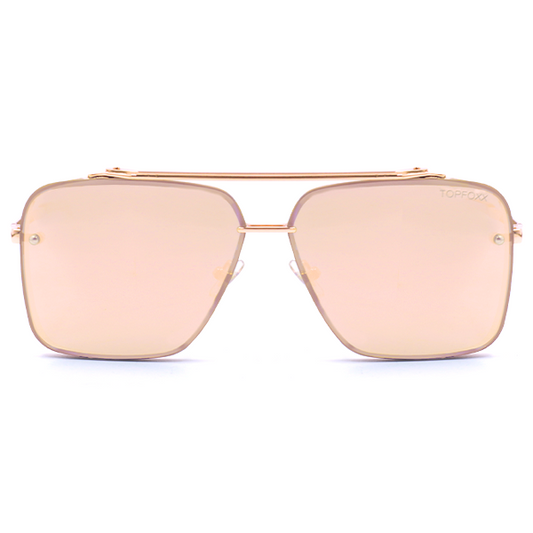 Bella -Tangle Free- Rose Gold Oversized Squared Aviators