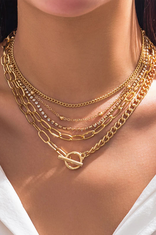 5pcs Layered Chain Collarbone Necklaces Set - Concordia Style Boutique