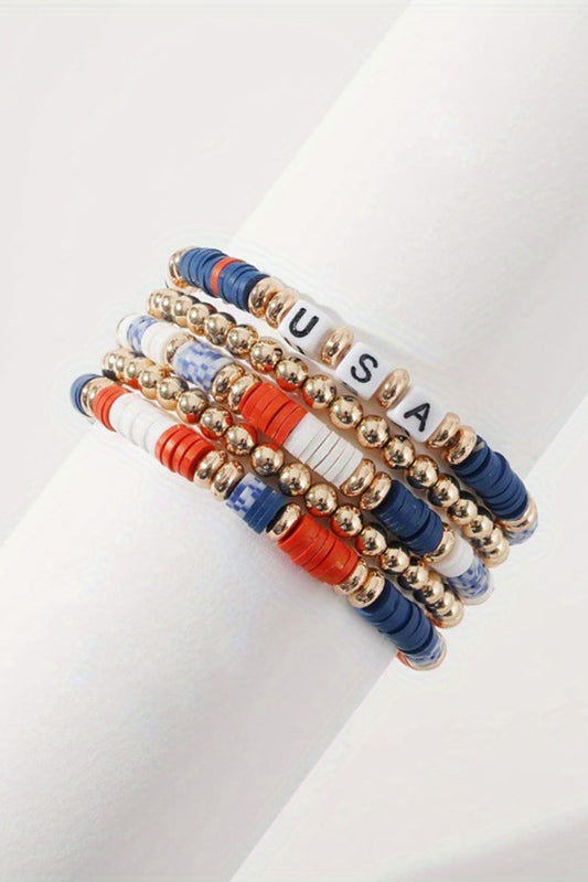 5pcs USA Beaded Bracelet Set - Concordia Style Boutique