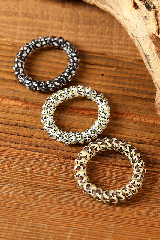 3PCS Leopard Printed Telephone Wire Hair Loop - Concordia Style Boutique