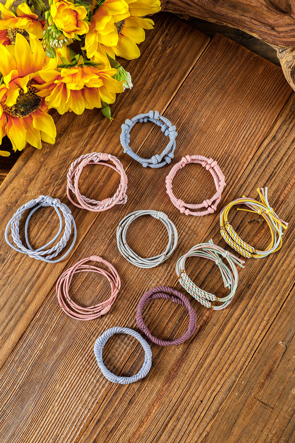 10pcs Pink Knotted Hair Ties - Concordia Style Boutique