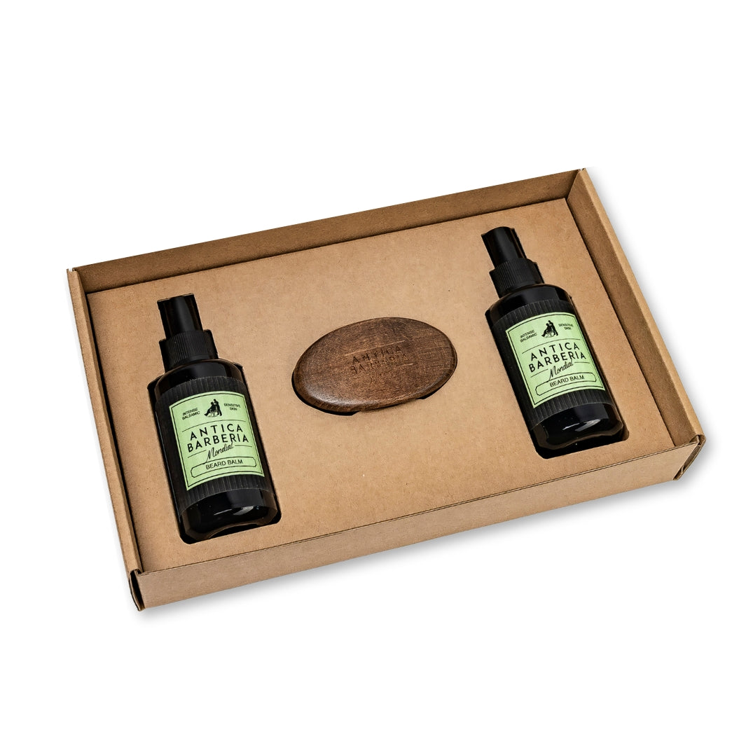 Balsamic Beard Care Gift Set: Beard Brush + 100ml Beard Balm & Wash