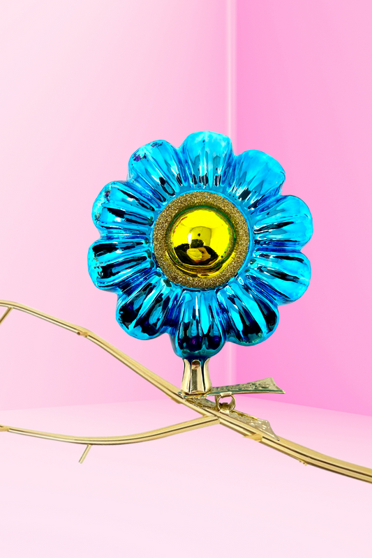 Bluebell Boho Charm Clip-On Polish Glass Ornament