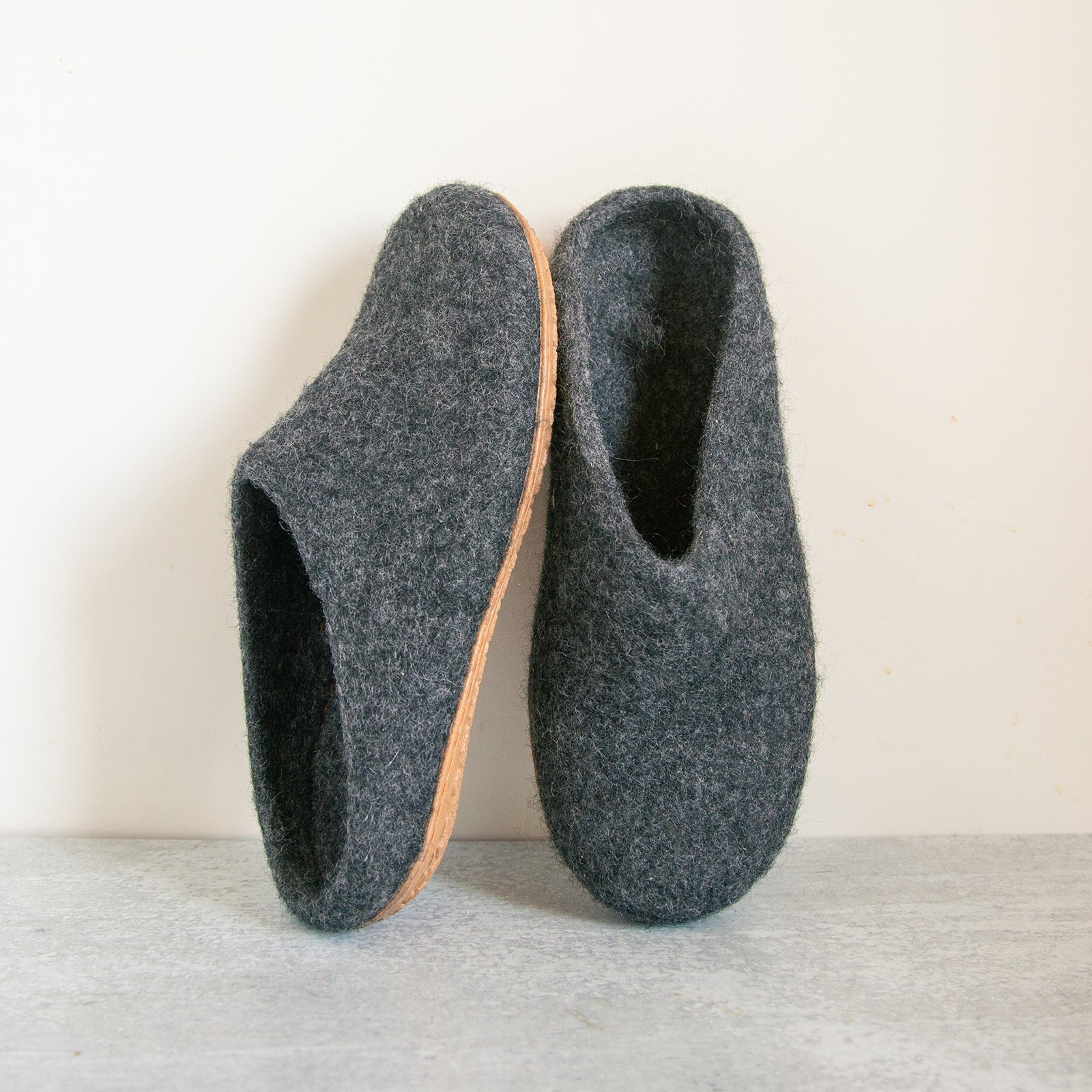 Stone Gray | Mens Organic Merino Wool Slippers - Concordia Style Boutique