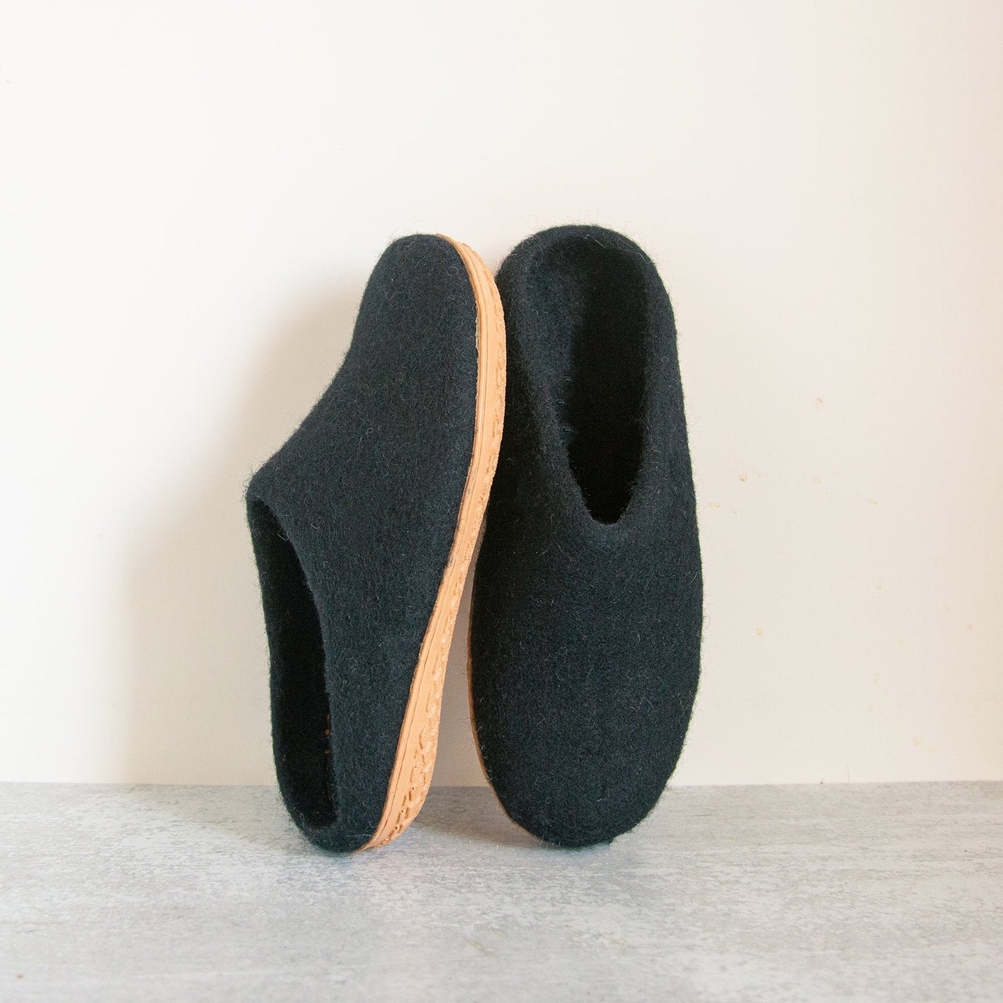 Night Black | Luxury Organic Merino Wool Slippers - Concordia Style Boutique