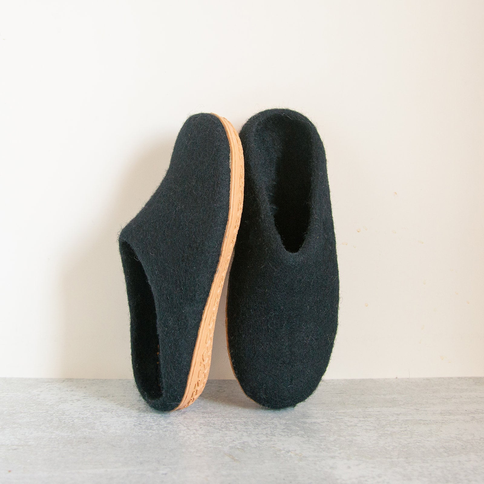 Night Black | Luxury Organic Merino Wool Slippers - Concordia Style Boutique
