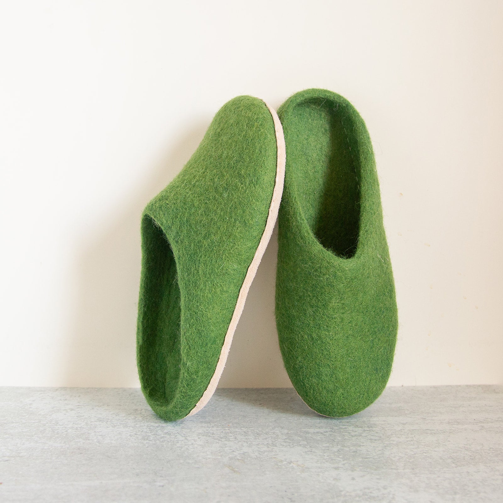 Forest Green | Mens Organic Merino Wool Slippers - Concordia Style Boutique