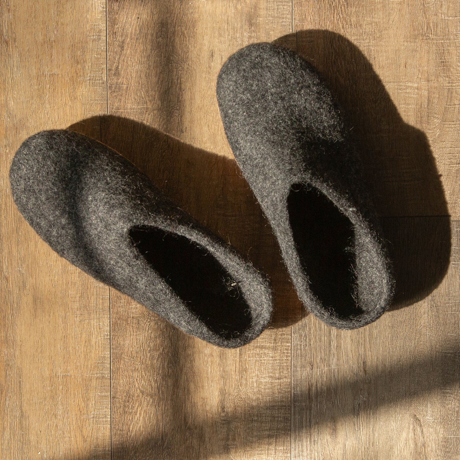 Stone Gray | Mens Organic Merino Wool Slippers - Concordia Style Boutique