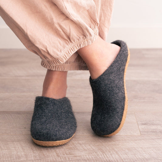 Stone Gray | Luxury Organic Merino Wool Slippers - Concordia Style Boutique