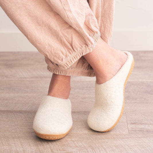 Snow White | Luxury Organic Merino Wool Slippers - Concordia Style Boutique