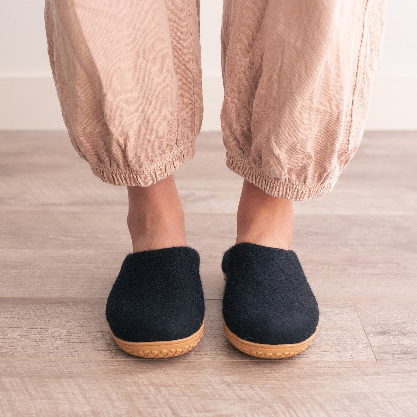Night Black | Luxury Organic Merino Wool Slippers - Concordia Style Boutique