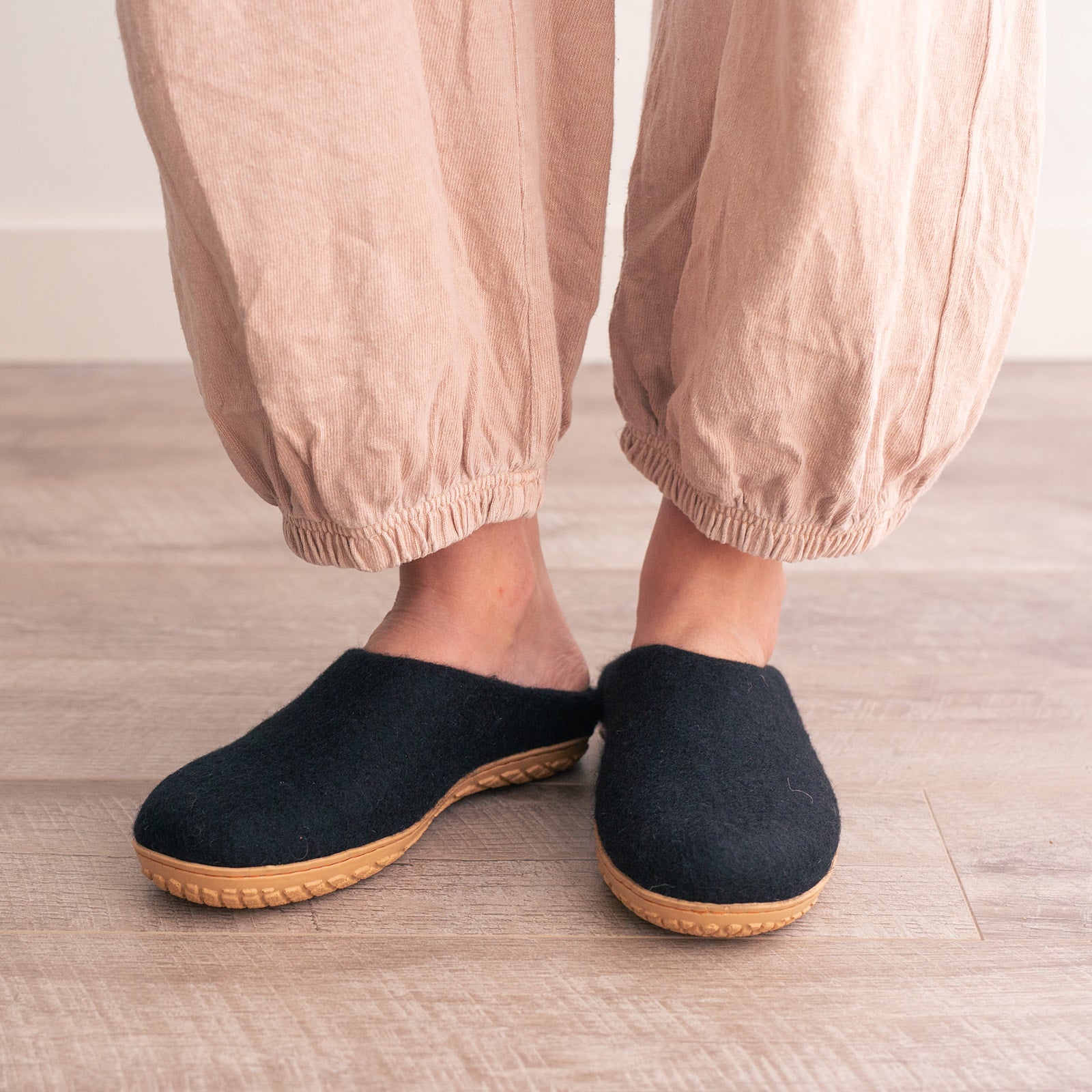 Night Black | Luxury Organic Merino Wool Slippers - Concordia Style Boutique