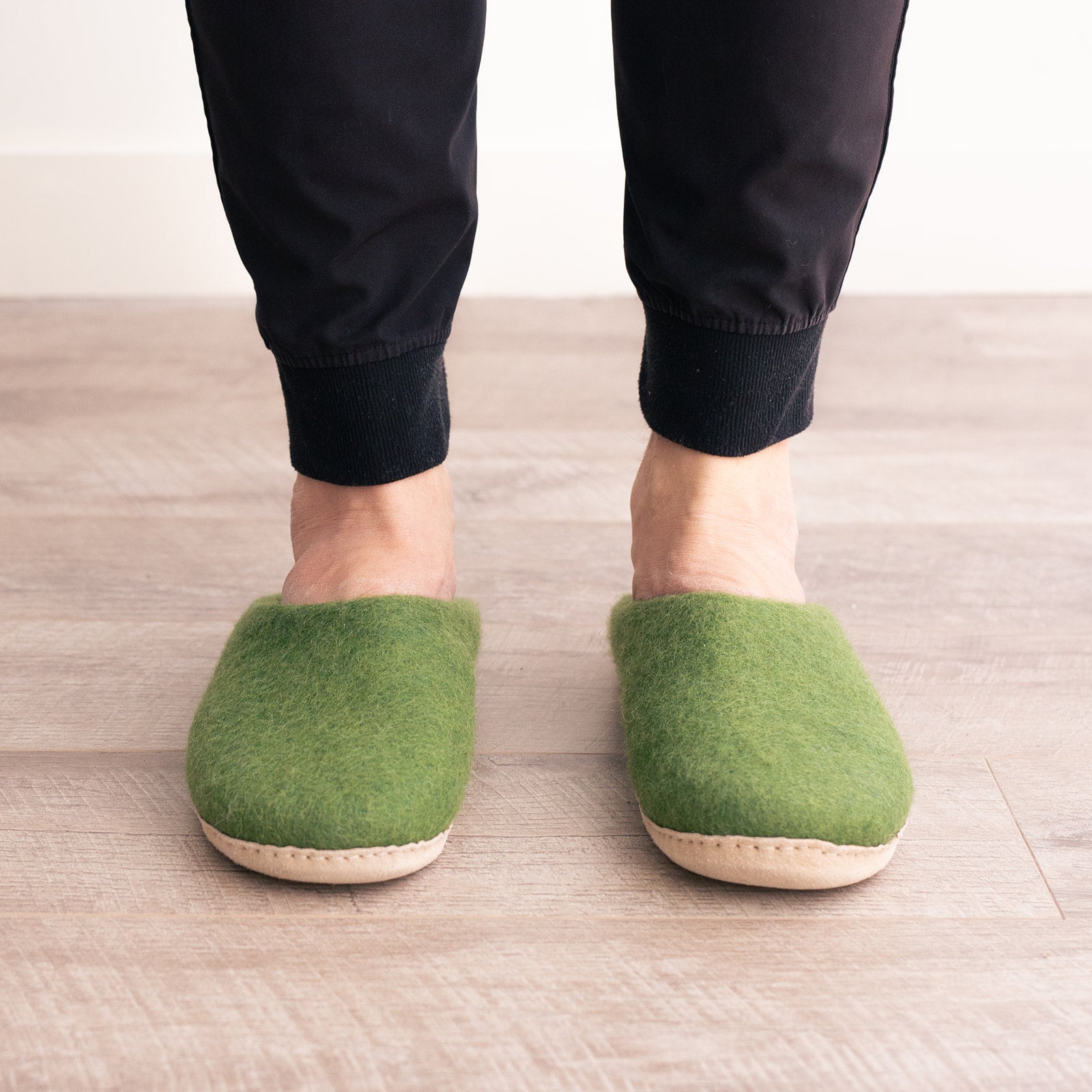Forest Green | Mens Organic Merino Wool Slippers - Concordia Style Boutique