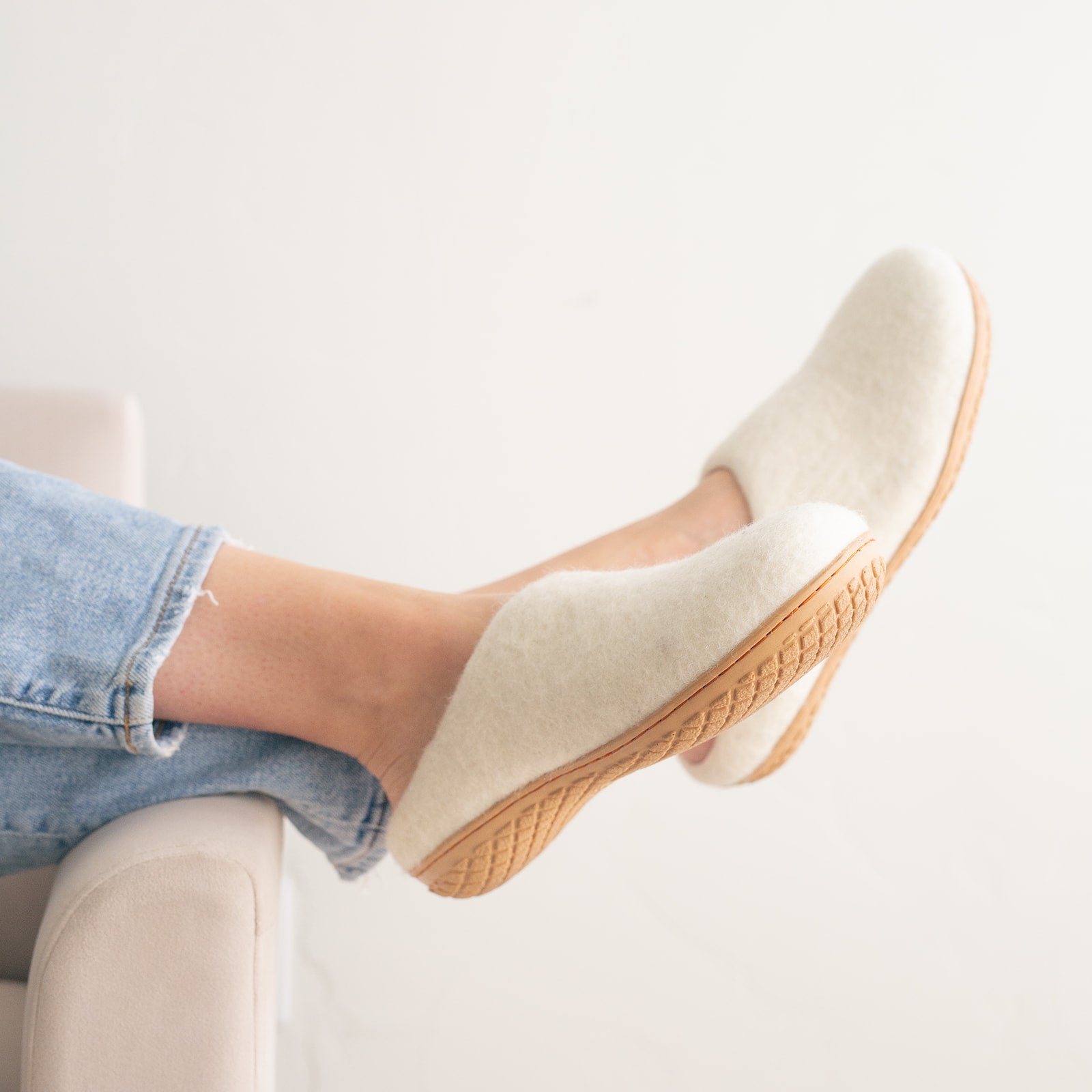 Snow White | Luxury Organic Merino Wool Slippers - Concordia Style Boutique