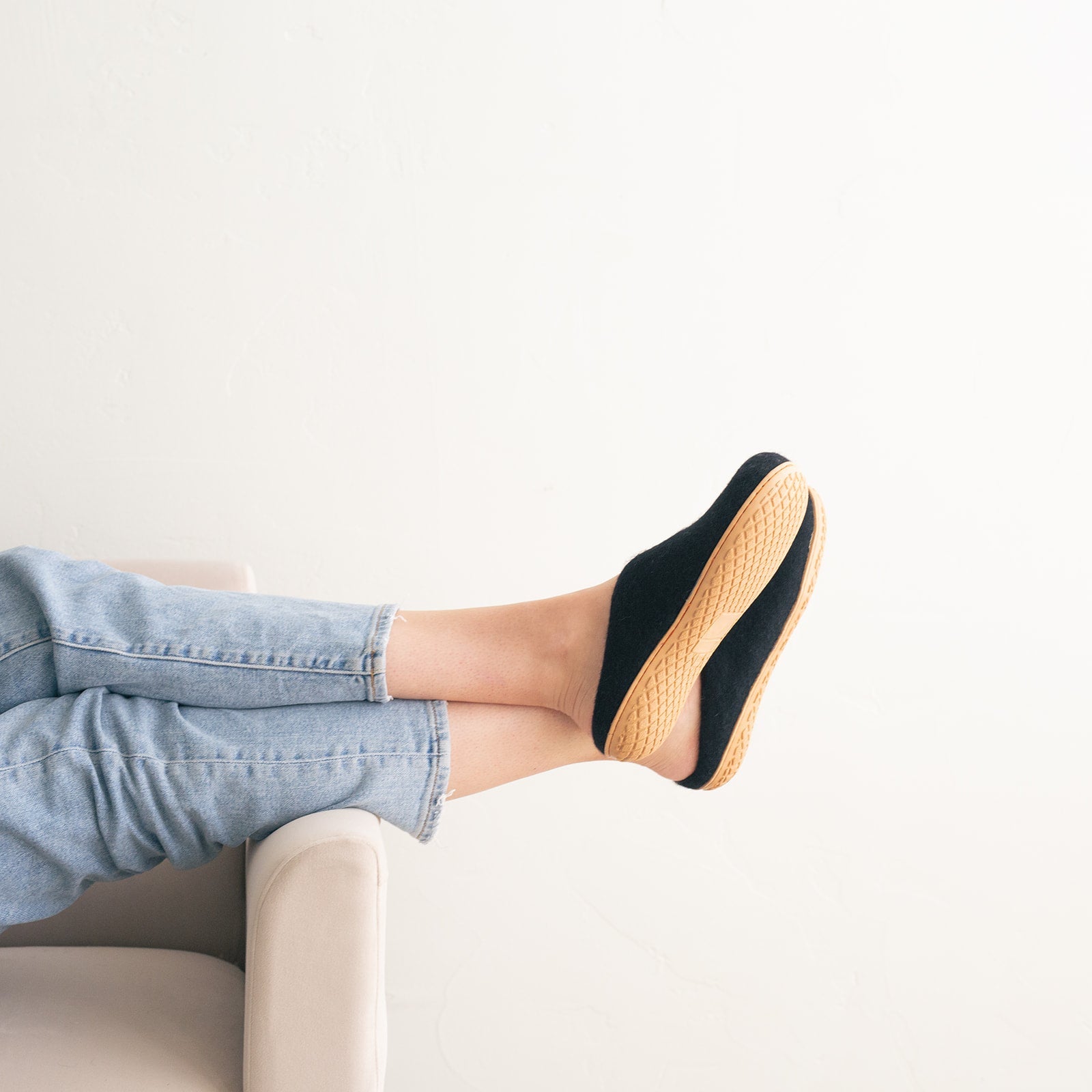 Night Black | Luxury Organic Merino Wool Slippers - Concordia Style Boutique