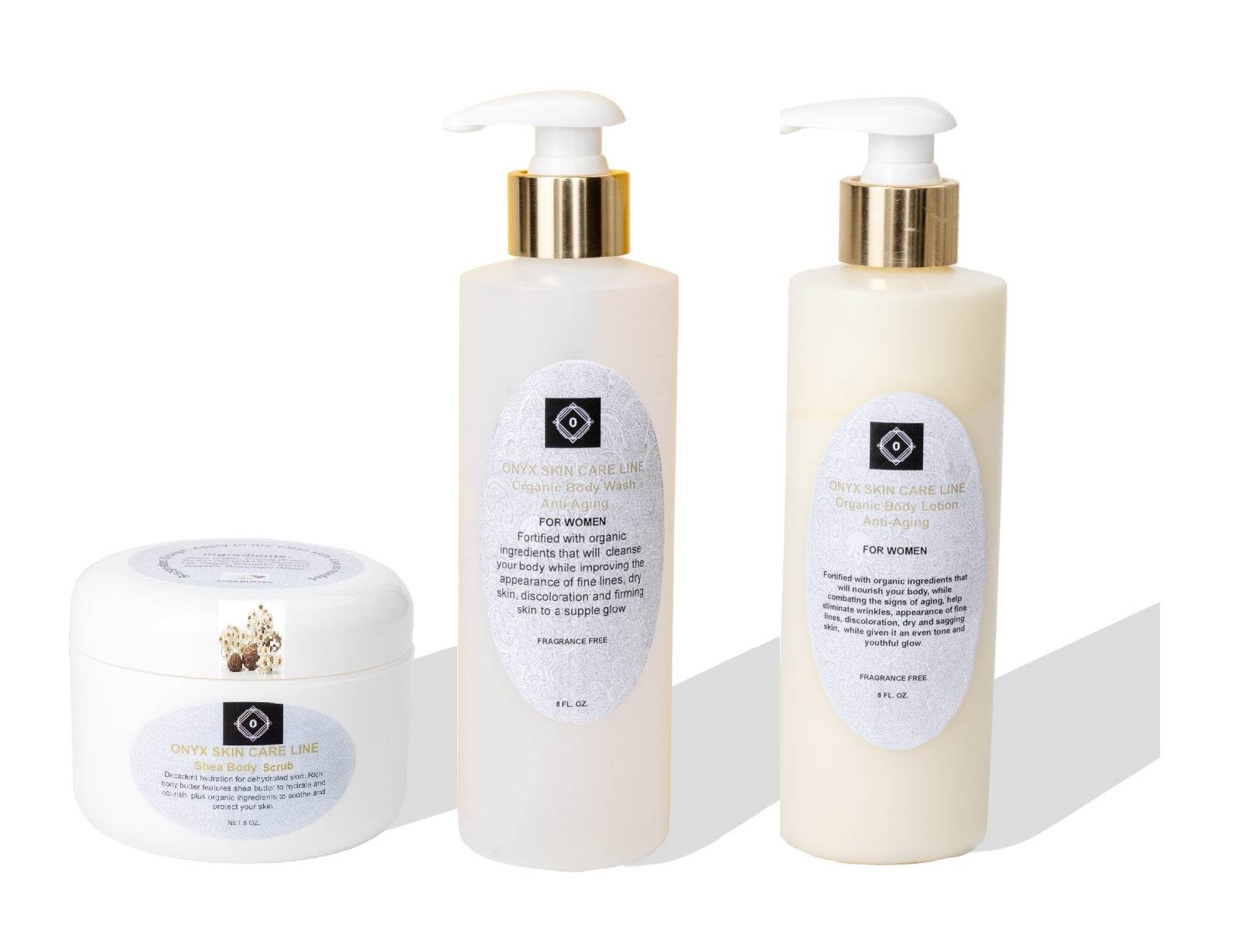 THREE STEP ORGANIC ANTI-AGING BODY SYSTEM - Ten Fragrances - for Women - Concordia Style Boutique
