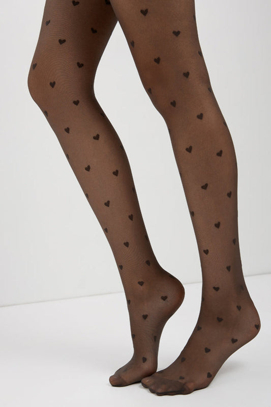 Fantasy Tights Conte Bonheur - Hearts Pattern - Concordia Style Boutique