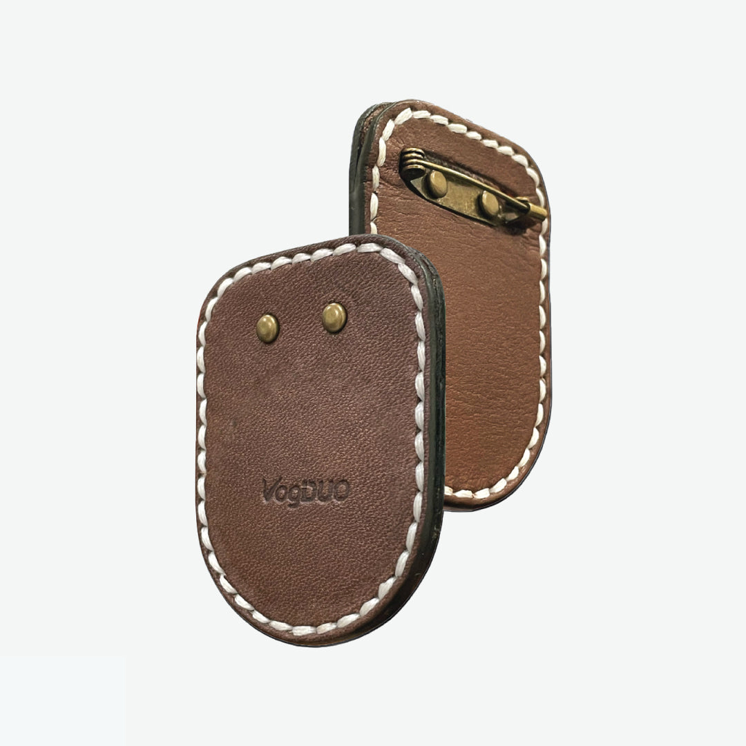 Brooch Pin Leather Case - AirTag