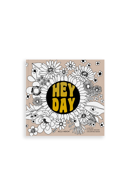 Heyday (Mini) : A Retro Flower Design Coloring Book
