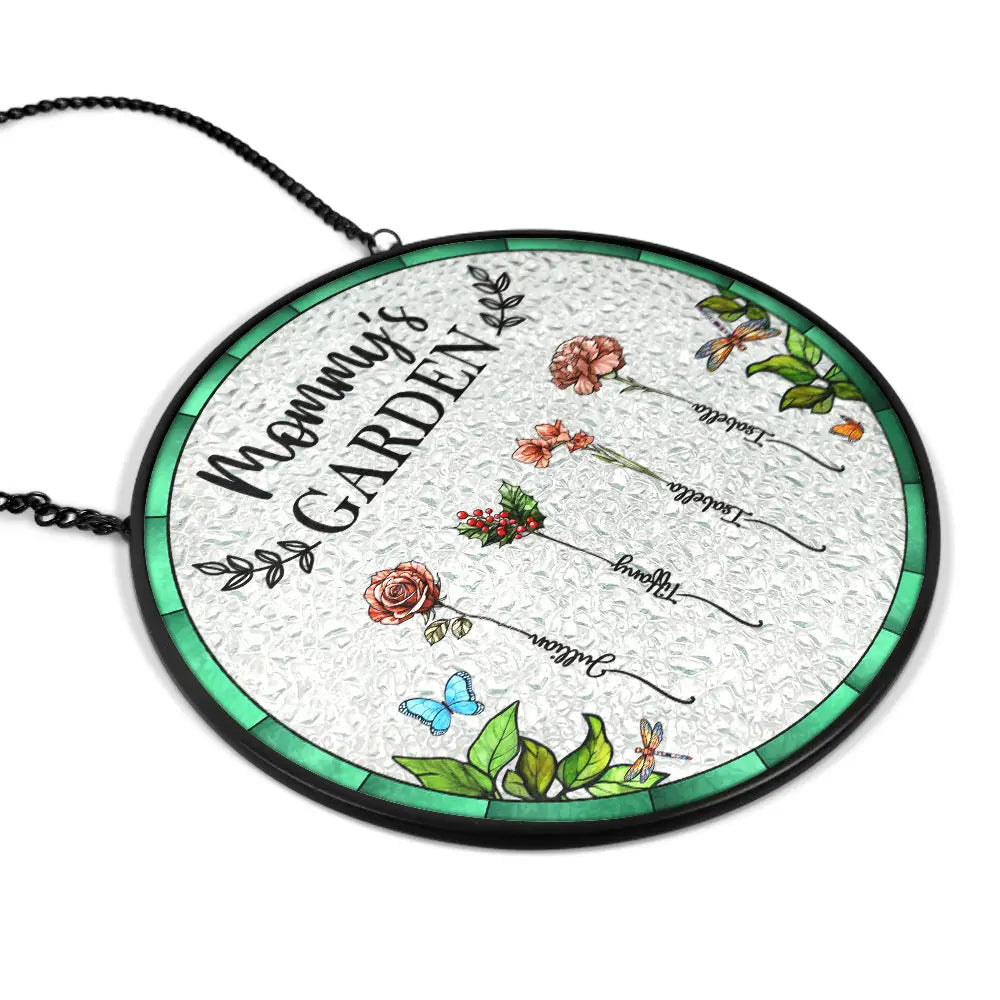 Personalized Stained Glass Window Hanging Suncatcher - "Birth Flower Grandma's Garden" - Personalized Gift - Premium Window Hanging Suncatcher from Concordia Style Boutique - Just $21.72! Shop now at Concordia Style Boutique