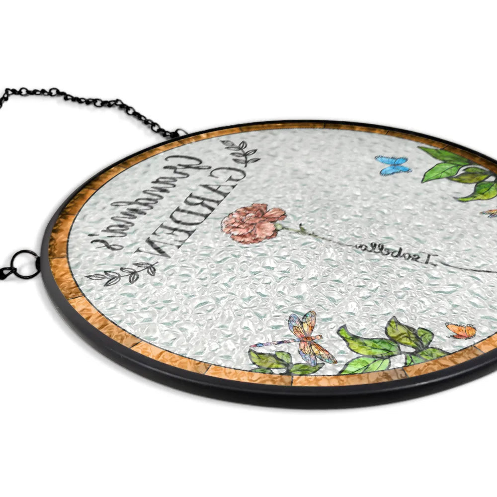 Personalized Stained Glass Window Hanging Suncatcher - "Birth Flower Grandma's Garden" - Personalized Gift - Premium Window Hanging Suncatcher from Concordia Style Boutique - Just $21.72! Shop now at Concordia Style Boutique